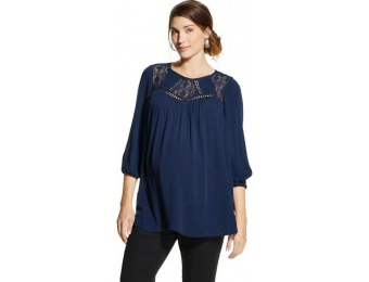 70% off Maternity Lace Detail Peasant Top