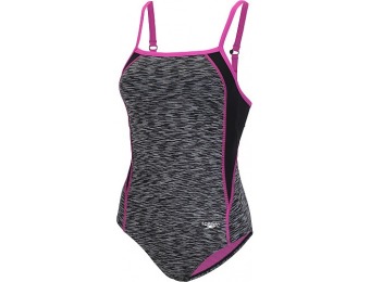 75% off Speedo Women's Space-Dye Thin-Strap One-Piece Swimsuit