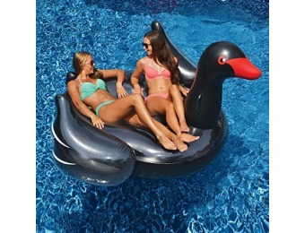 56% off Swimline 90628 Giant Black Swan Ride-On Pool Float