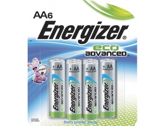 50% off Energizer Ecoadvanced AA Batteries (6-pack)