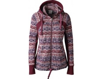 85% off Avalanche Women's Willow Hoodie - Burgundy Nordic