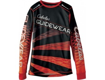 85% off Cabela's Guidewear Youth Logo Long-Sleeve Crew - Red