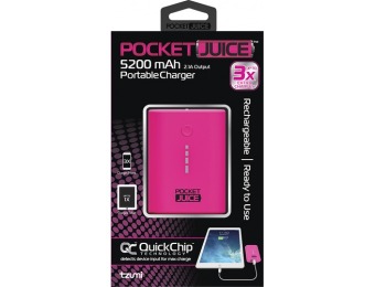 65% off Tzumi Pocketjuice Portable Charger - Pink