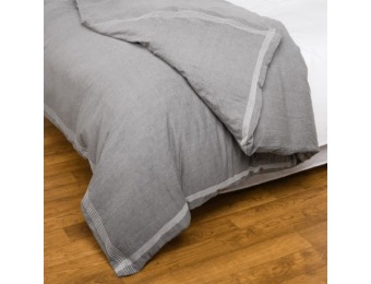 76% off Coyuchi Simple Stitch Chambray Duvet Cover - King