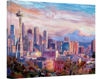 87% off Markus Bleichner 'Seattle Skyline' Gallery-Wrapped Canvas