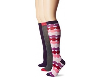 91% off Betsey Johnson Women's Ombre Dots Knee High Socks 3-Pack