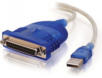 60% off USB To DB25 Parallel Printer Adapter Cable, 6 Feet