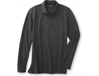 91% off Arrow Men's Long-Sleeve Polo Shirt - Herringbone
