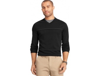 92% off Van Heusen Interlock Stripe V-Neck Sweater
