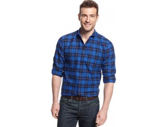 90% off John Ashford Big and Tall Long-Sleeve Plaid Flannel Shirt