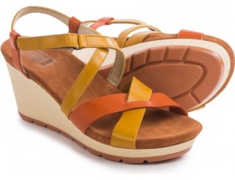 69% off Wolky Invidia Leather Wedge Sandals For Women