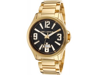 94% off Ted Lapidus Men's Gold-Tone Stainless Steel Watch