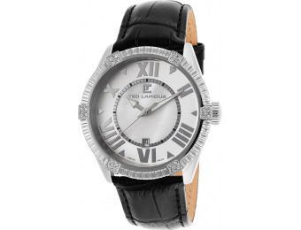 94% off Ted Lapidus Women's Crystal White MOP Dial Watch