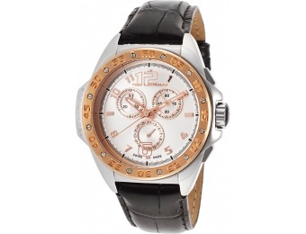 95% off Ted Lapidus Men's Chrono Black Genuine Leather Watch