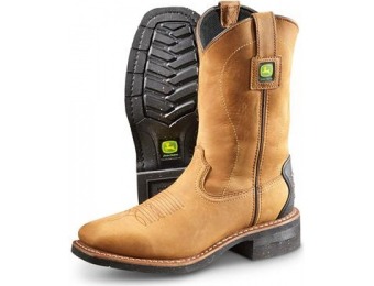 56% off John Deere Men's Steel Toe Pull-on Work Boots