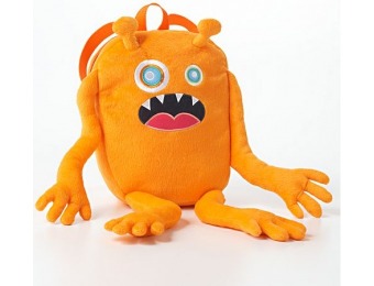 80% off Kids Orange Fuzzy Monster Backpack