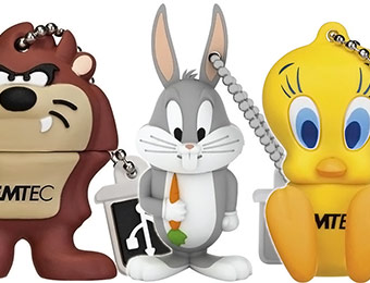 46% off Emtec Looney Tunes 4GB USB Flash Drives (6 characters)