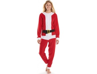 70% off Santa Microfleece One-Piece Pajamas