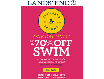 Up to 70% off Swim Suits, Towels, Sandals & More