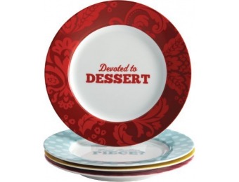 75% off Cake Boss Serveware 4-Pc Porcelain Dessert Plate Set