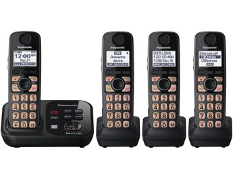 $50 off Panasonic KX-TG4734B DECT 6.0 Cordless Phone System