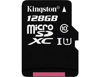 70% off Kingston 128GB microSDXC Class 10 UHS-I 45MB/s Memory Card