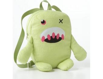 80% off Kids Light Green Fuzzy Monster Backpack