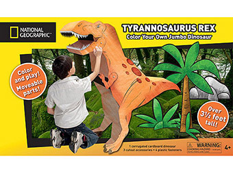 64% off National Geographic 3.5' Tall Cardboard T-Rex