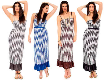 $170 off 4-Pack Christina Love Stripe Print Maxi Dresses