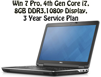 $634 off Dell Latitude E6540 Laptop, (4th Gen i7, Win 7 Pro, 8GB)