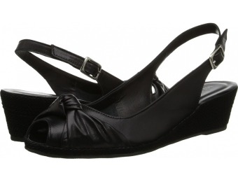 81% off Sesto Meucci 1705 Black Leather Women's Wedge Shoes
