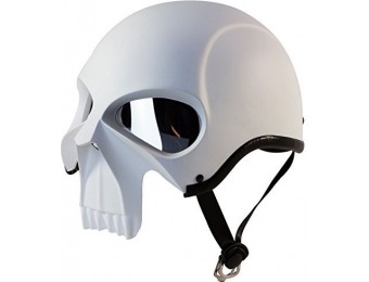 75% off IV2 "3D SKULL" Matte White Motorcycle Helmet [DOT]