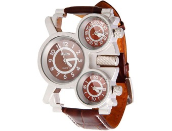 80% off Oulm Army Military 3 Time Zone Watch