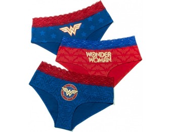 40% off Wonder Woman Foil Print 3-Pack Panties