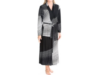 76% off Diamond Tea Long Wrap Robe - Long Sleeve (For Women)