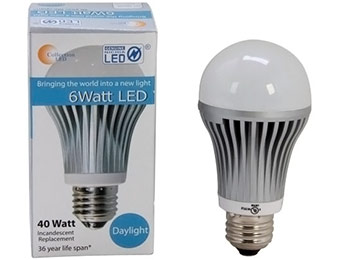 50% off 2 Collection LED 40W Equiv LED Bulbs CL-BLA-6W-C