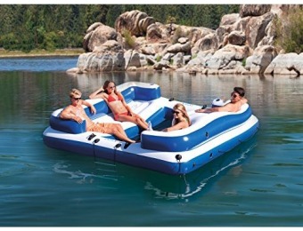 67% off Intex Oasis Inflatable Island Seats 4 People with Mesh Floor