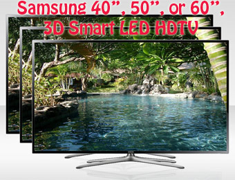 Up to 42% off Samsung 3D Smart LED HDTV w/ WiFi & 3D Glasses