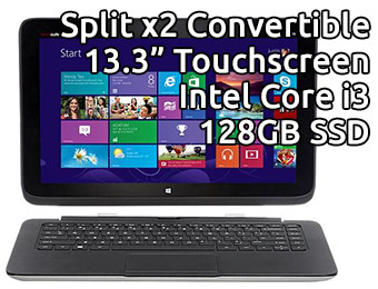 Free $50 Gift Card with HP Split x2 Convertible Touchscreen Laptop