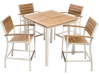 66% off Three Birds Soho Counter Height Table with 4 Armchairs