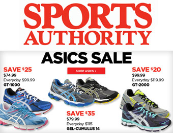 25-30% off Asics Men's & Women's Running Shoes