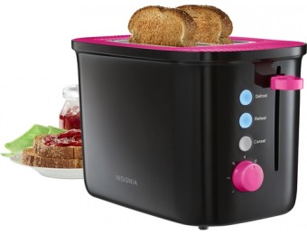 50% off Insignia 2-slice Toaster - Black/pink