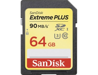 76% off SanDisk Extreme PLUS 64GB SDXC Memory Card