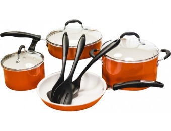 $100 off Cuisinart W57-10COR 10-piece Cookware Set - Orange