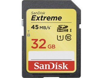 82% off Sandisk Extreme 32GB SDHC Class 10 Uhs-1 Memory Card