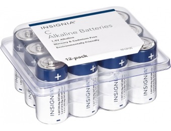 40% off Insignia C Batteries (12-pack) - White / Blue
