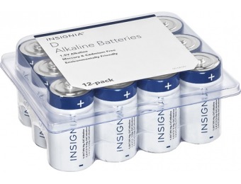 40% off Insignia D Batteries (12-pack) - White / Blue