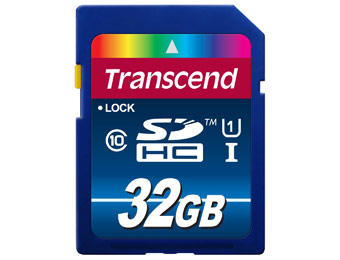 30% off Transcend 32GB SDHC High Speed 10 UHS Flash Memory Card
