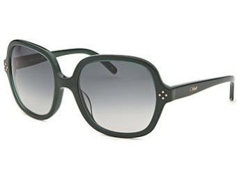 75% off Chloe Women's Square Green Sunglasses