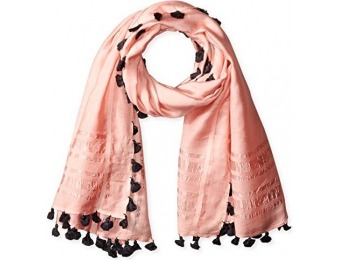 91% off La Fiorentina Women's Solid Scarf with Contrasting Tassels